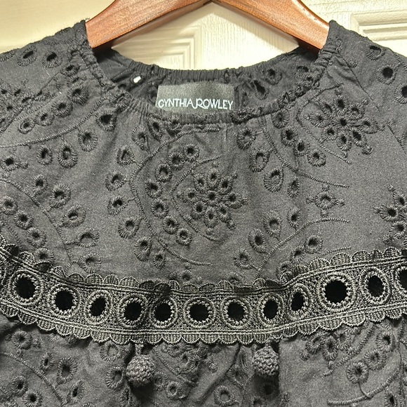 Chicwish Black Lace Pom-Pom Trim Top - Picture 4 of 4